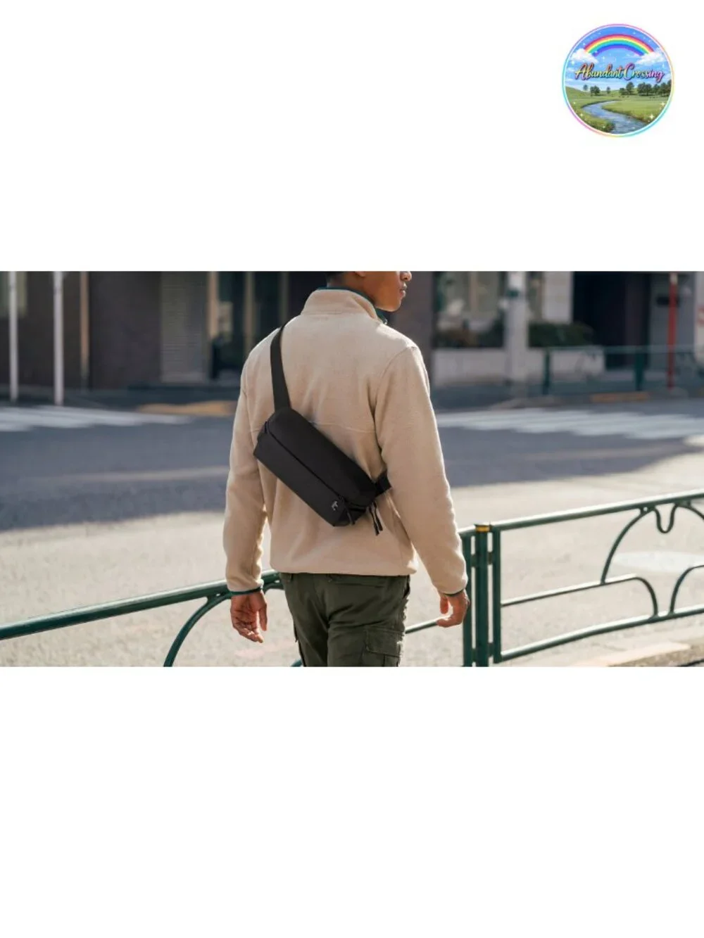 Compact EDC Sling Bag 840D Recycled Polyester Crossbody Chest Shoulder Pack for